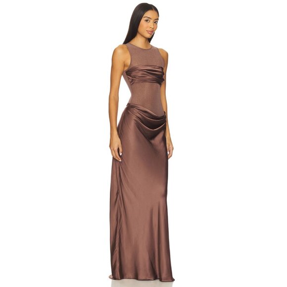 NBD Fiza Maxi Dress in Brown XSmalll New Without Tags Womens - Picture 3 of 9